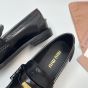 MIU MIU Brushed leather penny loafers