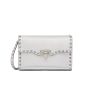 Valentino SMALL ROCKSTUD GRAINY METALLIC CALFSKIN CROSSBODY BAG