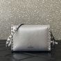 Valentino SMALL ROCKSTUD GRAINY METALLIC CALFSKIN CROSSBODY BAG