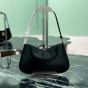 Prada Cleo brushed leather shoulder bag with clasp closure