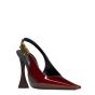 YSL DUNE SLINGBACK PUMPS IN PATENT LEATHER