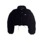 Prada Convertible cropped velvet down jacket