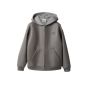 MIU MIU Nappa leather and bonded jersey hoodie jacket