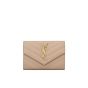 YSL CASSANDRE MATELASSÉ SMALL ENVELOPE WALLET IN GRAIN DE POUDRE LEATHER