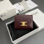 Celine SMALL FLAP WALLET TRIOMPHE IN SHINY CALFSKIN