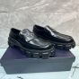 Prada Monolith brushed leather loafers