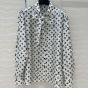 LV 3D Monogram Puff-Sleeve Blouse