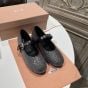 MIU MIU Calf leather ballerina flats