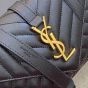YSL ENVELOPE SMALL IN QUILTED GRAIN DE POUDRE EMBOSSED LEATHER