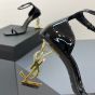 YSL OPYUM Sandals in patent leather