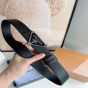 Prada Reversible Saffiano leather belt strap