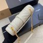 YSL ENVELOPE SMALL IN QUILTED GRAIN DE POUDRE EMBOSSED LEATHER