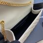 YSL ENVELOPE SMALL IN QUILTED GRAIN DE POUDRE EMBOSSED LEATHER