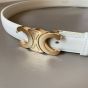 Celine Medium Triomphe Belt in Taurillon Leather