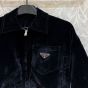 Prada Velvet denim blouson jacket