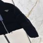 Prada Convertible cropped velvet down jacket