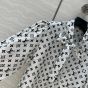 LV 3D Monogram Puff-Sleeve Blouse