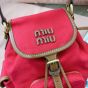 MIU MIU Canvas and leather backpack