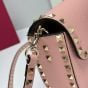 VALENTINO GARAVANI ROCKSTUD GRAINY CALFSKIN SHOULDER BAG
