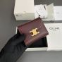 Celine SMALL FLAP WALLET TRIOMPHE IN SHINY CALFSKIN