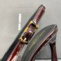 YSL DUNE SLINGBACK PUMPS IN PATENT LEATHER