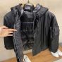 Prada Technical fabric down jacket with hood