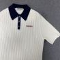 MIU MIU Ribbed cashmere polo shirt