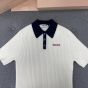 MIU MIU Ribbed cashmere polo shirt