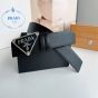 Prada Reversible Saffiano leather belt strap