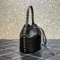 Valentino ROCKSTUD GRAINY CALFSKIN BUCKET BAG