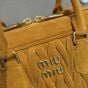 MIU MIU Arcadie matelassé suede bag