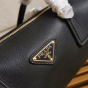 Prada Medium leather top-handle bag with padlock