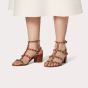 Valentino ROCKSTUD CALFSKIN ANKLE STRAP SANDAL