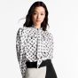 LV 3D Monogram Puff-Sleeve Blouse