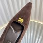 MIU MIU Ruches suede pumps