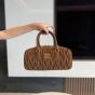 MIU MIU Arcadie matelassé suede bag