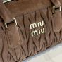 MIU MIU Arcadie matelassé suede bag