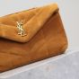 YSL Toy PUFFER in quilted suede