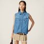 MIU MIU Sleeveless chambray shirt