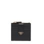 Prada Small Saffiano and smooth leather wallet