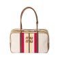 MIU MIU Beau canvas and leather bag
