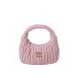 MIU MIU Wander matelassé nappa leather hobo bag