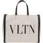 Valentino SMALL VLTN PRINT CANVAS TOTE BAG