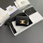 Celine COMPACT WALLET WITH COIN TRIOMPHE IN SHINY CALFSKIN