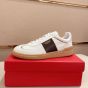 Valentino UPVILLAGE LOW TOP SNEAKER IN SPLIT LEATHER AND CALFSKIN NAPPA LEATHER