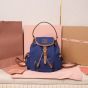 MIU MIU Canvas and leather backpack