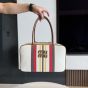 MIU MIU Beau canvas and leather bag
