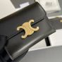 Celine COMPACT WALLET WITH COIN TRIOMPHE IN SHINY CALFSKIN