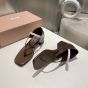 MIU MIU Two-tone patent leather Mary Jane thong sandals