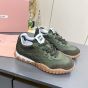 MIU MIU Tyre technical fabric and suede sneakers
